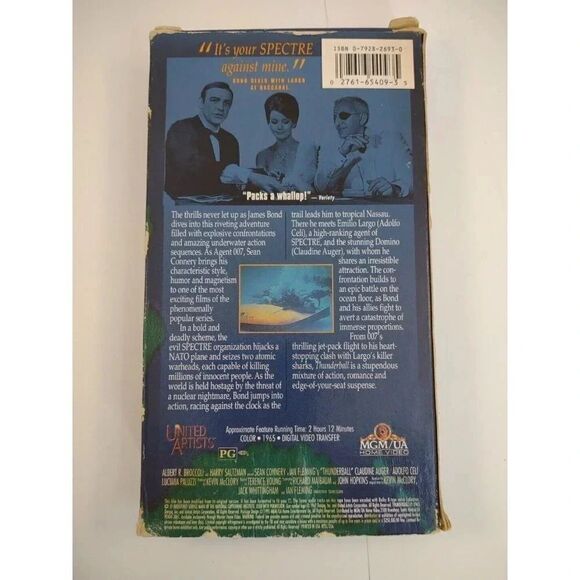Thunderball The James Bond 007 Collection VHS Tape - Picture 4 of 10